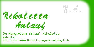 nikoletta anlauf business card